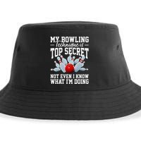 My Bowling Technique Is Top Secrets Funny Bowler Bowling Sustainable Bucket Hat