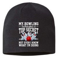 My Bowling Technique Is Top Secrets Funny Bowler Bowling Sustainable Beanie