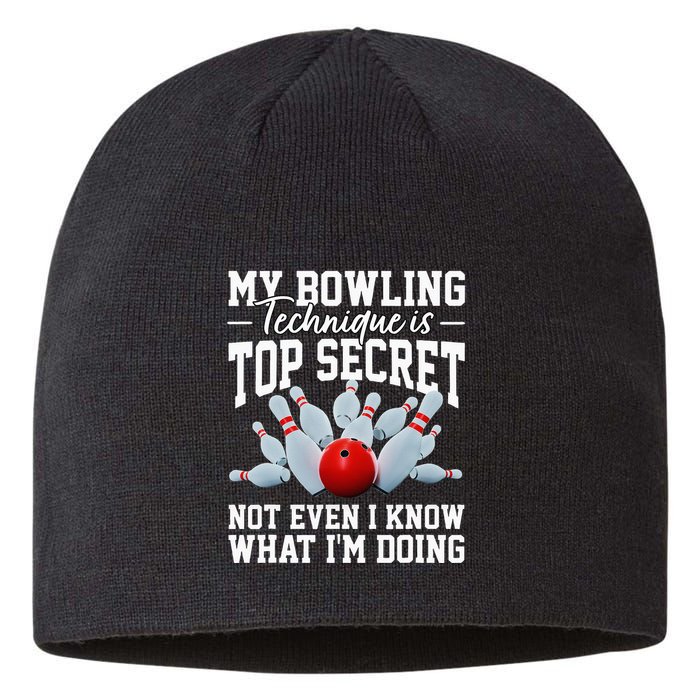My Bowling Technique Is Top Secrets Funny Bowler Bowling Sustainable Beanie