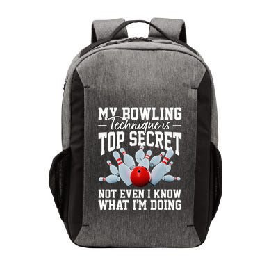 My Bowling Technique Is Top Secrets Funny Bowler Bowling Vector Backpack