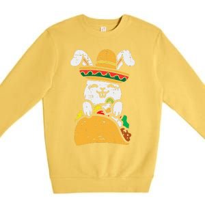 Mexican Bunny Taco Animal Party Fiesta Cinco De Mayo Premium Crewneck Sweatshirt