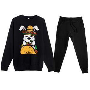 Mexican Bunny Taco Animal Party Fiesta Cinco De Mayo Premium Crewneck Sweatsuit Set