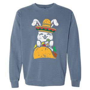 Mexican Bunny Taco Animal Party Fiesta Cinco De Mayo Garment-Dyed Sweatshirt