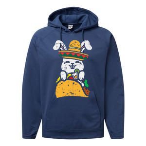 Mexican Bunny Taco Animal Party Fiesta Cinco De Mayo Performance Fleece Hoodie