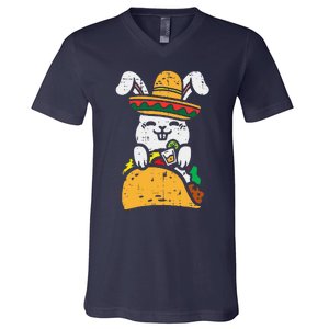 Mexican Bunny Taco Animal Party Fiesta Cinco De Mayo V-Neck T-Shirt