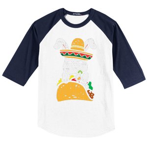 Mexican Bunny Taco Animal Party Fiesta Cinco De Mayo Baseball Sleeve Shirt