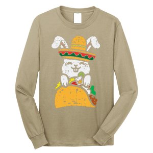 Mexican Bunny Taco Animal Party Fiesta Cinco De Mayo Long Sleeve Shirt