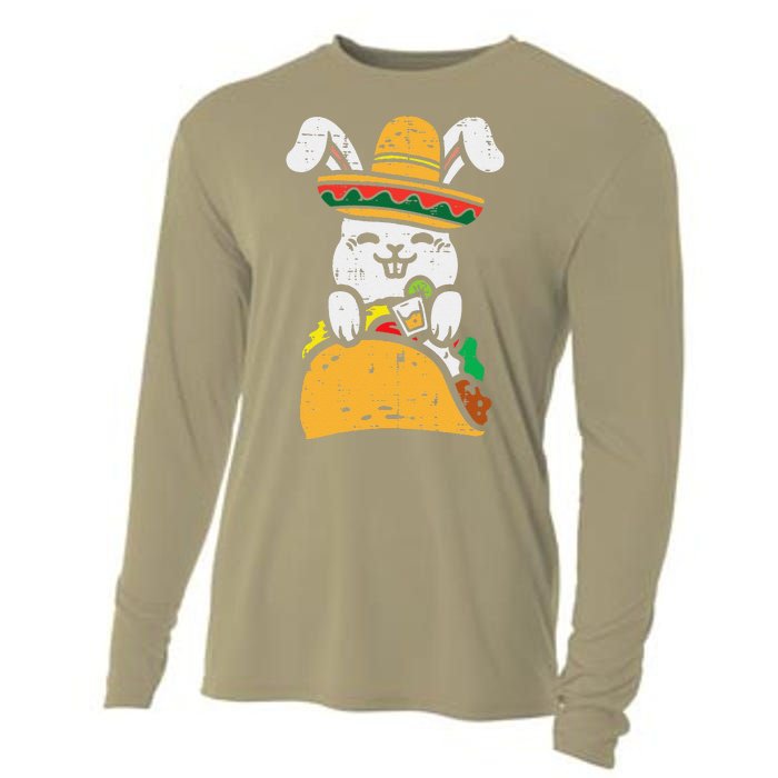 Mexican Bunny Taco Animal Party Fiesta Cinco De Mayo Cooling Performance Long Sleeve Crew