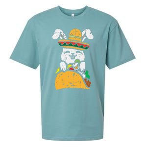 Mexican Bunny Taco Animal Party Fiesta Cinco De Mayo Sueded Cloud Jersey T-Shirt