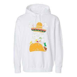 Mexican Bunny Taco Animal Party Fiesta Cinco De Mayo Garment-Dyed Fleece Hoodie