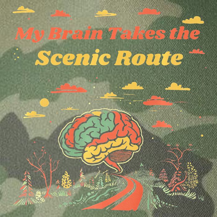 My Brain Takes The Scenic Route Legacy Tie Dye Trucker Hat