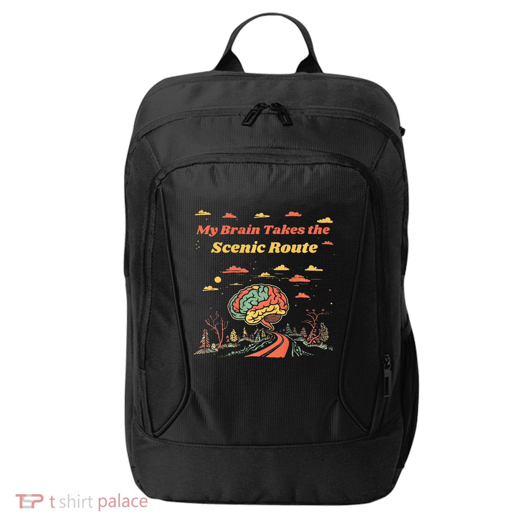 My Brain Takes The Scenic Route City Backpack