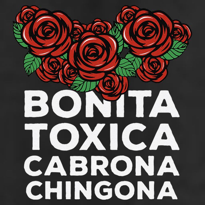 Mexicana Bonita Toxica Viva La Bonita Toxica Pero Chingona 7 Panel Mesh Trucker Snapback Hat