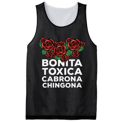 Mexicana Bonita Toxica Viva La Bonita Toxica Pero Chingona Mesh Reversible Basketball Jersey Tank