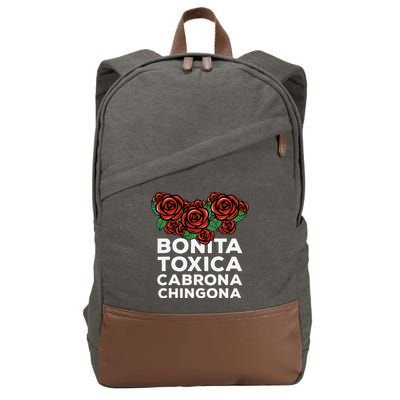 Mexicana Bonita Toxica Viva La Bonita Toxica Pero Chingona Cotton Canvas Backpack