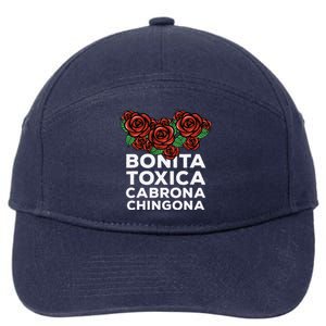 Mexicana Bonita Toxica Viva La Bonita Toxica Pero Chingona 7-Panel Snapback Hat