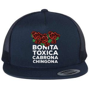 Mexicana Bonita Toxica Viva La Bonita Toxica Pero Chingona Flat Bill Trucker Hat