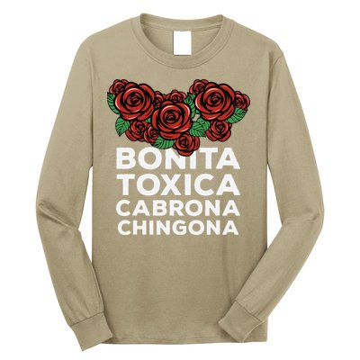 Mexicana Bonita Toxica Viva La Bonita Toxica Pero Chingona Long Sleeve Shirt
