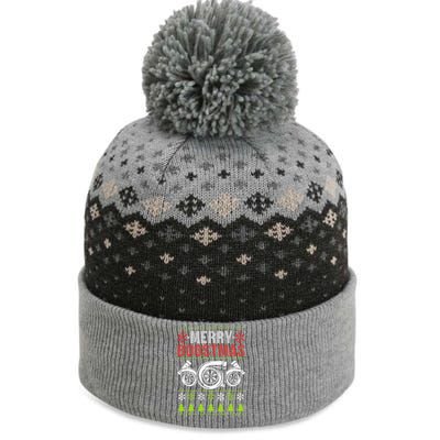 Merry Boostmas Ugly Xmas Funny Turbo Boost Christmas The Baniff Cuffed Pom Beanie