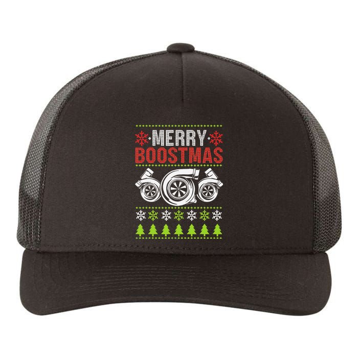 Merry Boostmas Ugly Xmas Funny Turbo Boost Christmas Yupoong Adult 5-Panel Trucker Hat