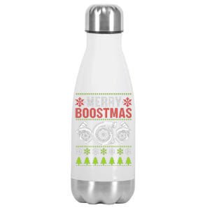 Merry Boostmas Ugly Xmas Funny Turbo Boost Christmas Stainless Steel Insulated Water Bottle