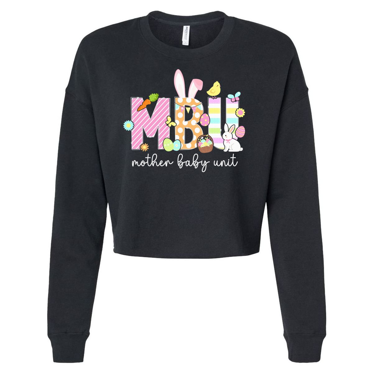 Mother Baby Unit Easter Bunny Mother Baby Nurse Easter Day Cropped Pullover Crew