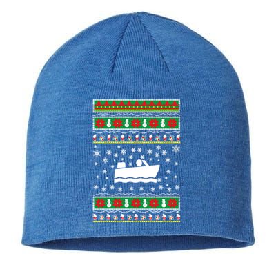 Motor Boating Ugly Christmas Gift For Mom Or Dad Funny Gift Sustainable Beanie