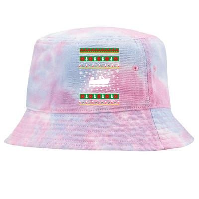 Motor Boating Ugly Christmas Gift For Mom Or Dad Funny Gift Tie-Dyed Bucket Hat