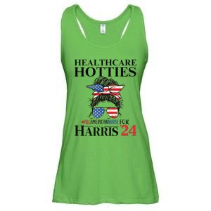 Messy Bun Usa Nurse Healthcare Hotties For Harris 24 Ladies Essential Flowy Tank