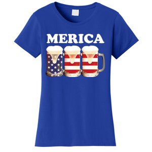 Merica Beer Usa 4th July National Day Celebration Gift Women's T-Shirt