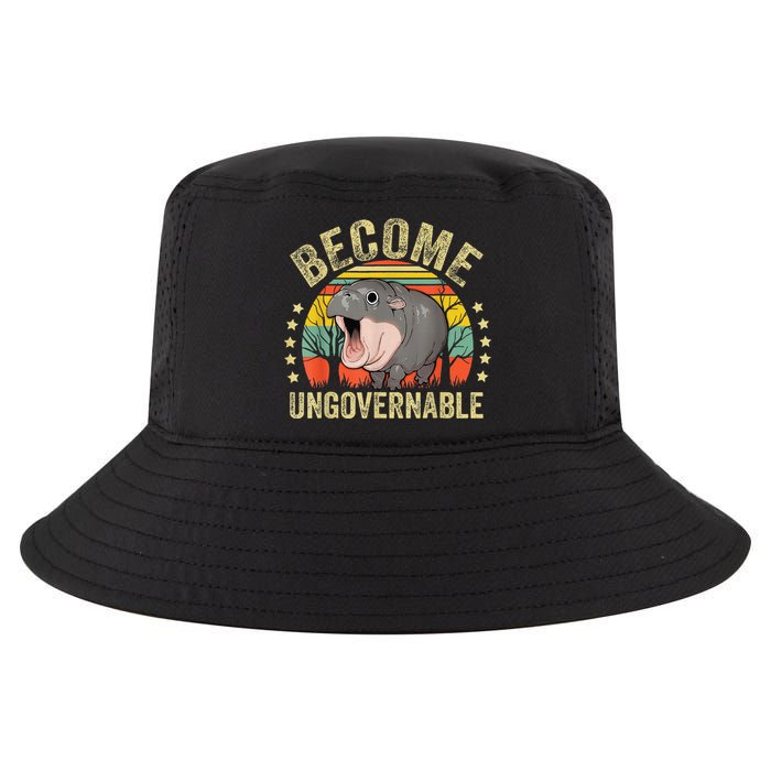 Moodeng Become Ungovernable Funny Baby Hippo Moo Deng Joke Cool Comfort Performance Bucket Hat