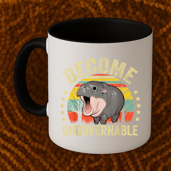 Moodeng Become Ungovernable Funny Baby Hippo Moo Deng Joke Mug