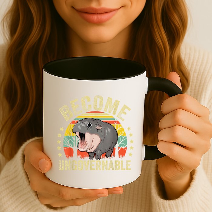 Moodeng Become Ungovernable Funny Baby Hippo Moo Deng Joke Mug