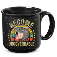 Moodeng Become Ungovernable Funny Baby Hippo Moo Deng Joke 15oz Campfire Ceramic Mug