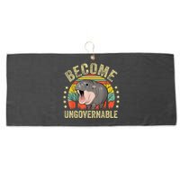 Moodeng Become Ungovernable Funny Baby Hippo Moo Deng Joke Large Microfiber Waffle Golf Towel