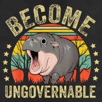 Moodeng Become Ungovernable Funny Baby Hippo Moo Deng Joke 25L Jumbo Tote