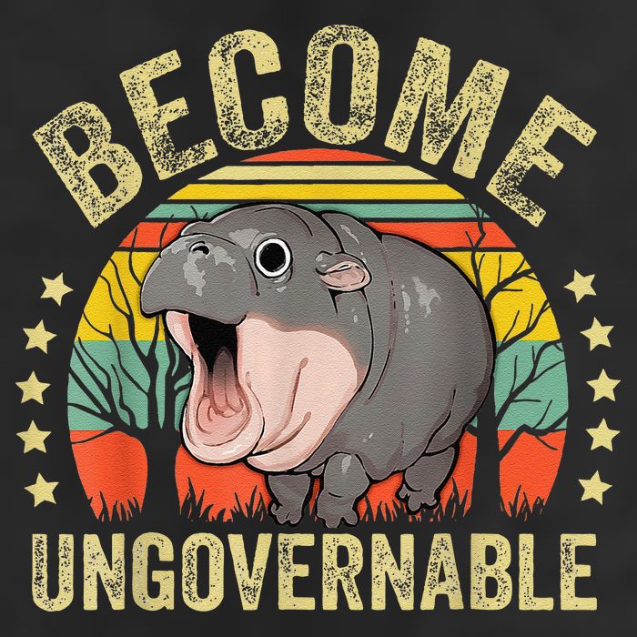 Moodeng Become Ungovernable Funny Baby Hippo Moo Deng Joke 25L Jumbo Tote
