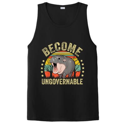 Moodeng Become Ungovernable Funny Baby Hippo Moo Deng Joke PosiCharge Competitor Tank