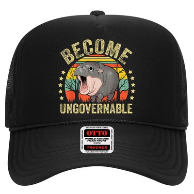 Moodeng Become Ungovernable Funny Baby Hippo Moo Deng Joke Trucker Hat