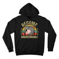 Moodeng Become Ungovernable Funny Baby Hippo Moo Deng Joke Tall Hoodie