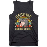 Moodeng Become Ungovernable Funny Baby Hippo Moo Deng Joke Tank Top