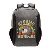 Moodeng Become Ungovernable Funny Baby Hippo Moo Deng Joke Vector Backpack