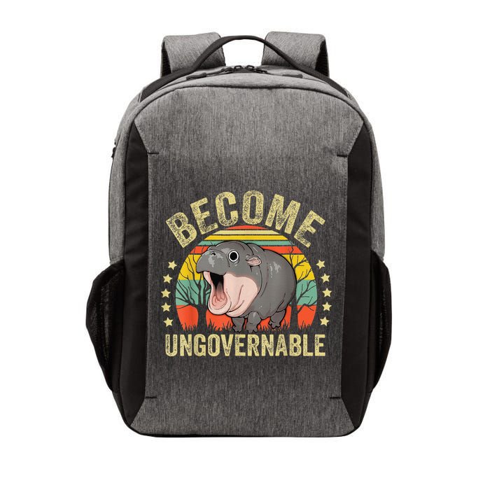 Moodeng Become Ungovernable Funny Baby Hippo Moo Deng Joke Vector Backpack