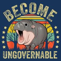 Moodeng Become Ungovernable Funny Baby Hippo Moo Deng Joke Infant Baby Jersey Bodysuit