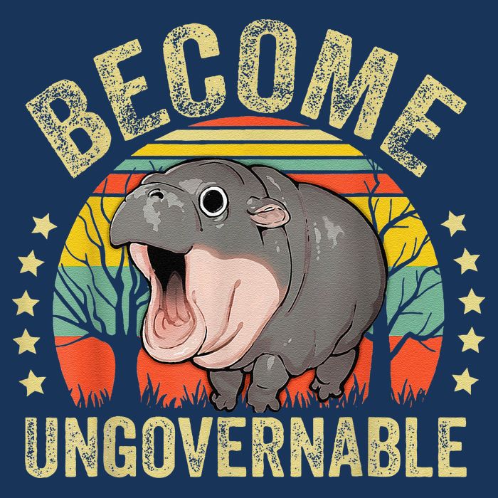 Moodeng Become Ungovernable Funny Baby Hippo Moo Deng Joke Infant Baby Jersey Bodysuit