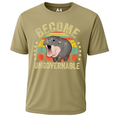 Moodeng Become Ungovernable Funny Baby Hippo Moo Deng Joke Performance Shirt