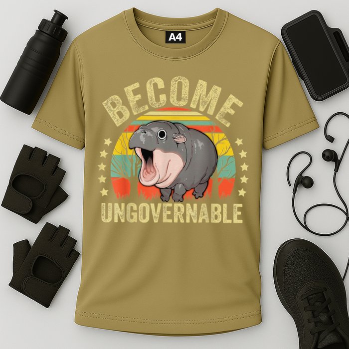 Moodeng Become Ungovernable Funny Baby Hippo Moo Deng Joke Performance Shirt