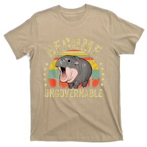 Moodeng Become Ungovernable Funny Baby Hippo Moo Deng Joke T-Shirt