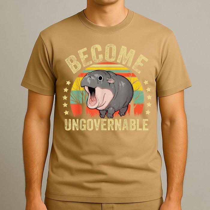 Moodeng Become Ungovernable Funny Baby Hippo Moo Deng Joke T-Shirt