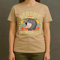 Moodeng Become Ungovernable Funny Baby Hippo Moo Deng Joke T-Shirt